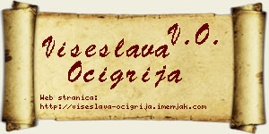 Višeslava Očigrija vizit kartica